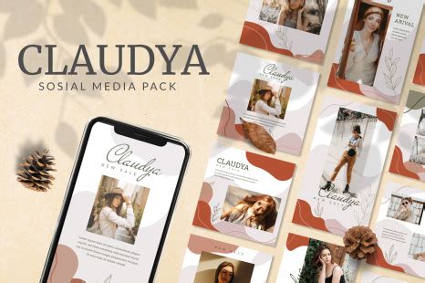 Claudya - Instagram Template on Yellow Images Creative Store - 64481