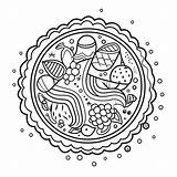 Pie Coloring Page For Kids  sketch template
