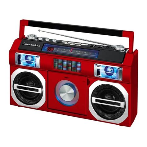 Studebaker Sb2145 80's Retro Street Portable Bluetooth Boombox With Fm ...