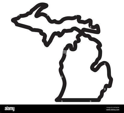 Michigan map vector vectors Stock Vector Images - Alamy