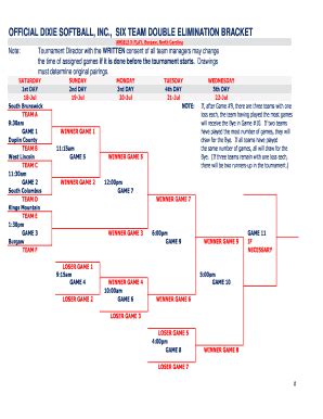 6 Team Double Elimination Bracket - Fill Online, Printable, Fillable ...