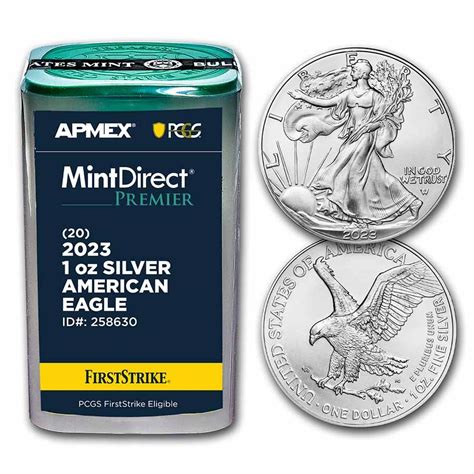 Buy 2023 20 Coin Tube 1 oz Silver Eagles MintDirect | APMEX