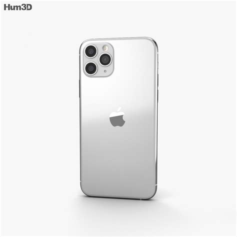 Apple iPhone 11 Pro Max Silver 3D model - Electronics on Hum3D