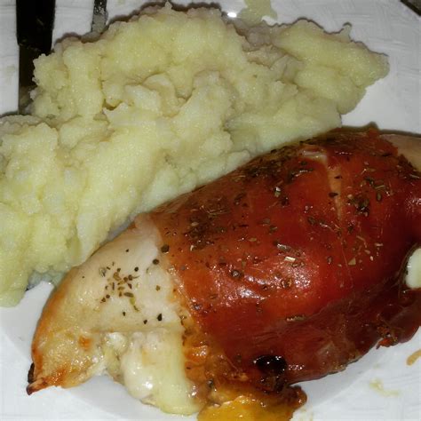 3 main ingredient Recipe : Chicken stuffed with Mozzarella wrapped in ...