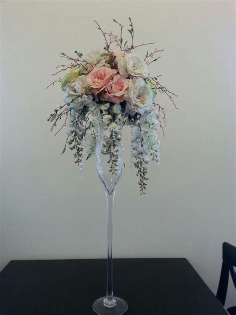 Wedding centerpieces by Vickie Novak (Hobby Lobby, Peoria AZ.) | Floral centerpieces, Floral ...