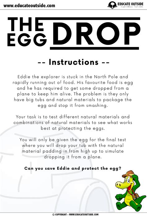 The Egg Drop - STEM Activity - Educate Outside - Outoor Lesson Ideas for Teachers