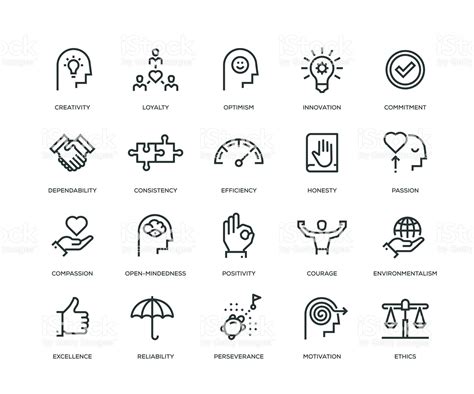 Core Values Icons - Line Series | Core values, Icon, Free vector art