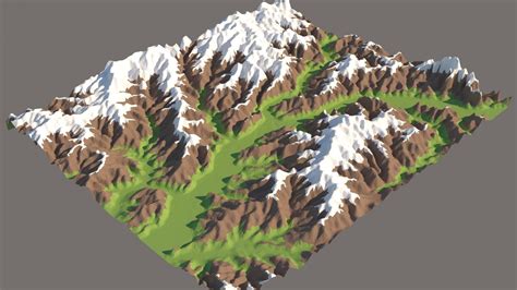 3D model Mountain Low-poly 3D model VR / AR / low-poly | CGTrader