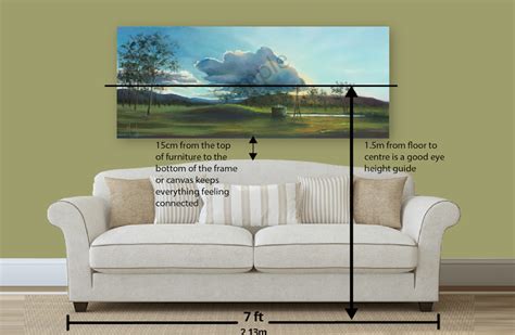 How High Should A Picture Be Hung Above A Sofa | Brokeasshome.com