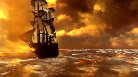 Pirate Ship on Stormy Sea - YouTube