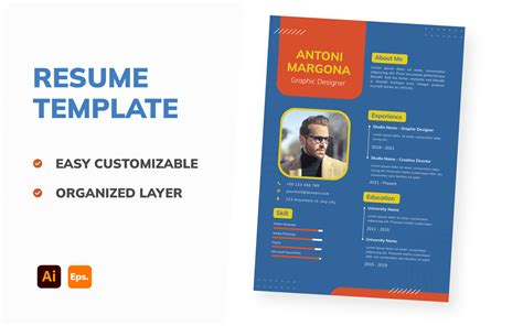 Blue Creative Resume Template