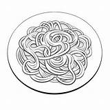 Premium Photo  Spaghetti Coloring Page For Kids Simple Black And White sketch template