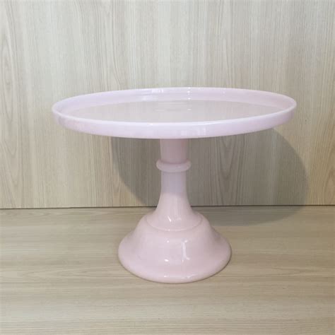 Milk Glass Pedestal Cake Stand Pink - Assorted Sizes | The Pretty Prop Shop Wedding and Event Hire