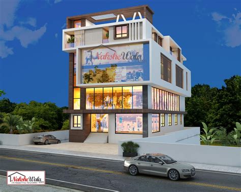 Modern Commercial Building Elevation Design