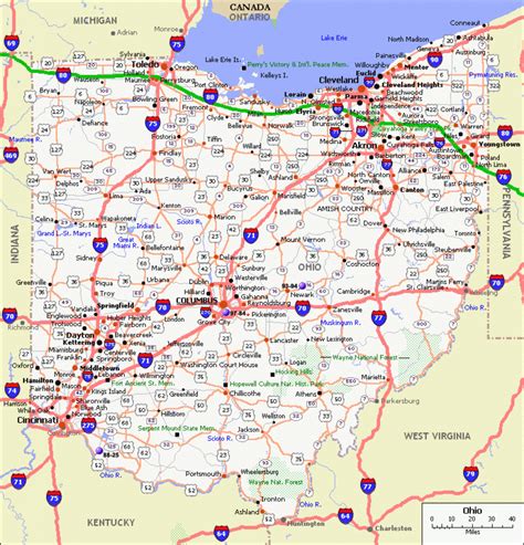 State Of Ohio Map Showing Counties - Printable Map