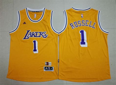 Cheap Adidas NBA Los Angeles Lakers 1 D Angelo Russell Jersey Throwback ...