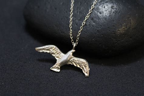 Sterling Silver Bird Necklace, Sterling Silver Bird Pendant, Sterling Hawk, Sterling Eagle ...