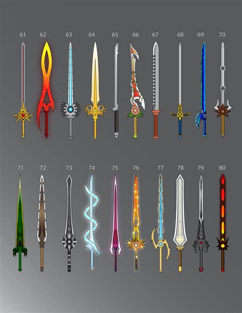 100 Swords: 61-80 by LucienVox on DeviantArt