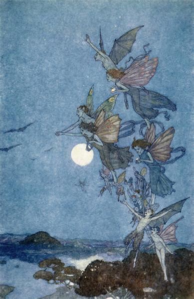 Elves and Fairies, illustration for The Tempest - Edmund Dulac ...