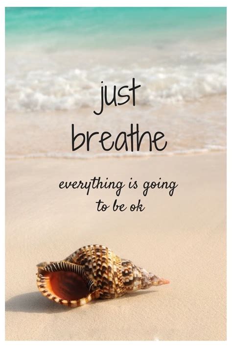 $5.95 - Inspirational Quote "Just Breathe" Beach Image Poster Gloss ...