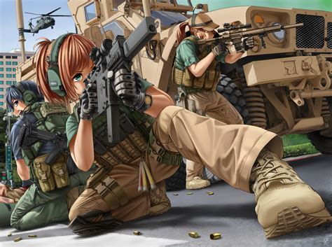 23++ Military Anime Girl Wallpaper