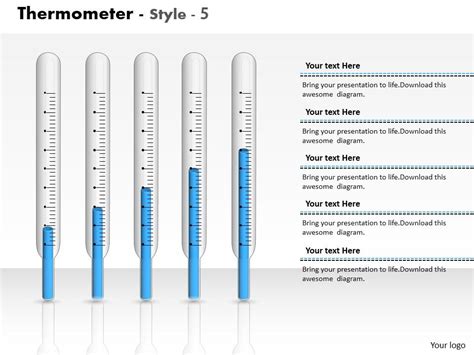 0414 Column Chart Thermometer Graph Powerpoint Graph | Presentation ...