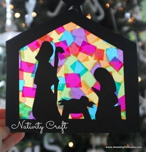 Stained Glass Nativity Craft for Kids