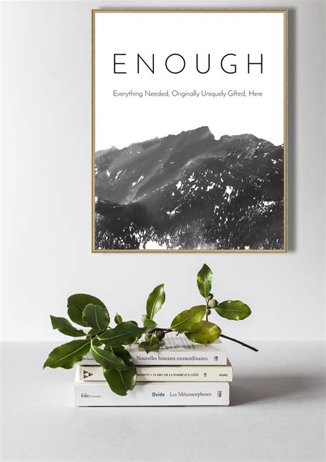 I am Enough Inspirational Wall Art Instant Download You | Etsy