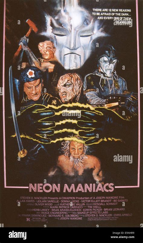 NEON MANIACS, US poster, 1986. ©Castle Hill Productions/courtesy Everett Collection Stock Photo ...