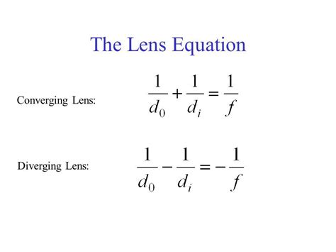 Image result for lens equation diverging | Equations, Physics and mathematics, Math facts