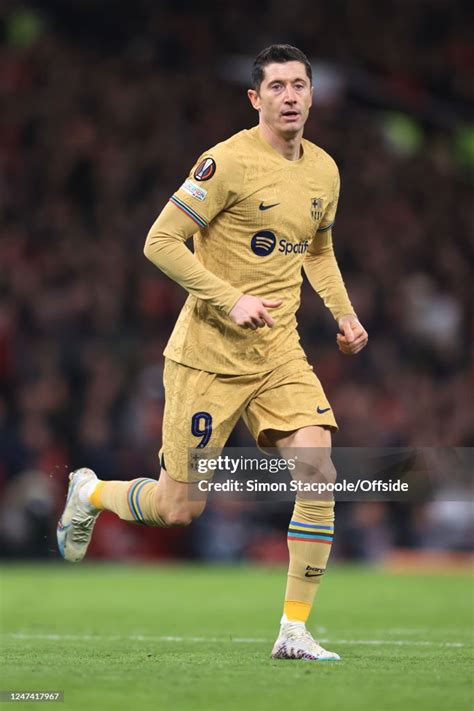 Robert Lewandowski of Barcelona during the UEFA Europa League... News ...