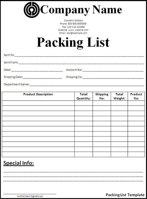 32+ Packing List Templates Free Excel, Word, PDF Format