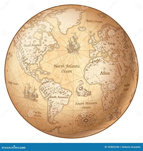 Antique Globe Map