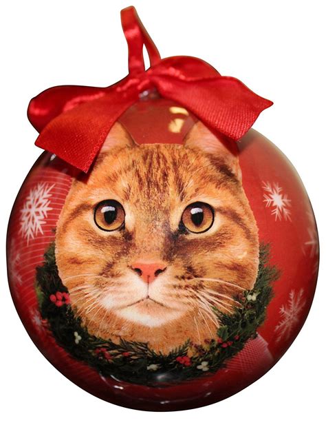 Orange Tabby Cat Breed Shatterproof Christmas Ornament | Doggy Style Gifts