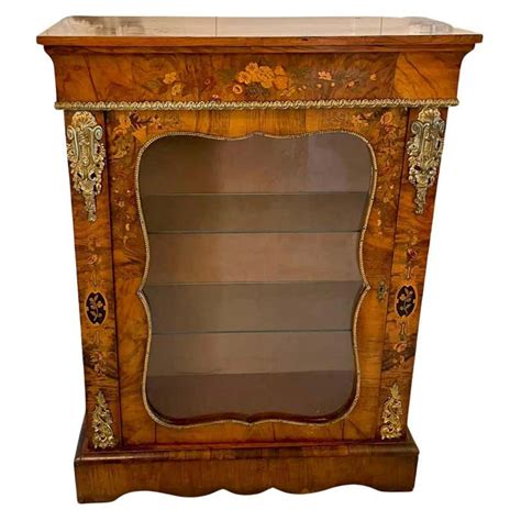 Antique Victorian Quality Marquetry Inlaid Mahogany Display Cabinet For ...