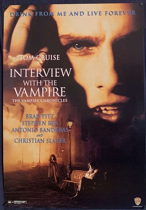 All About Movies - Interview With The Vampire Poster One Sheet REPRINT 1994 Tom Cruise Brad Pitt