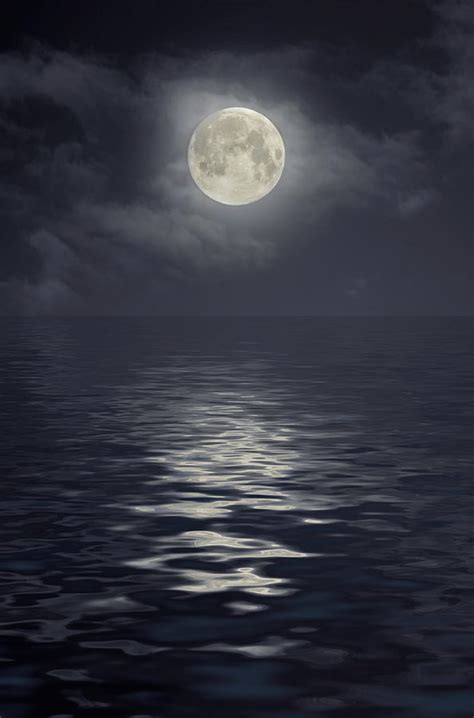 Moon Under Ocean Photograph by Andreyttl | Fine Art America