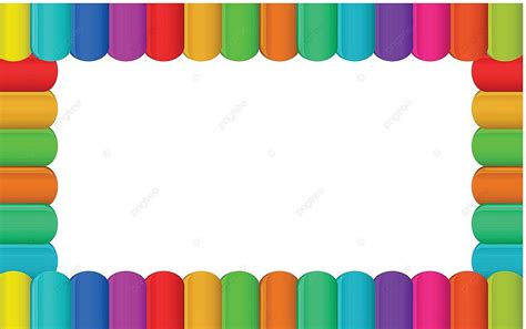 Colorful Border Design Card Scrapbook Colored Vector, Card, Scrapbook ...