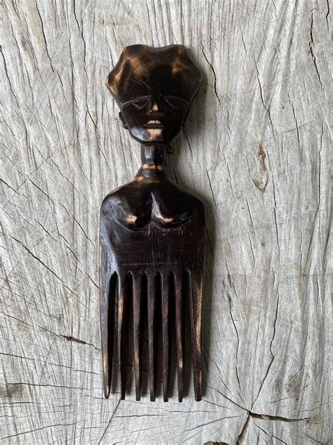 Afro Comb, Afro Pick, Wooden Comb, African Wooden Comb, Decorative Comb ...