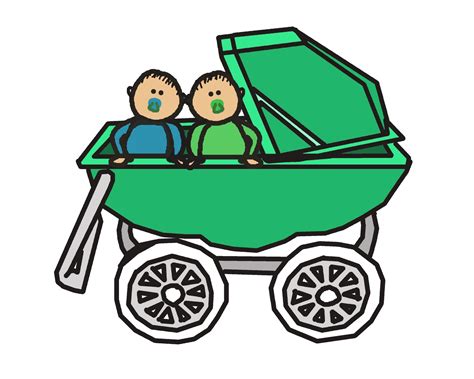 Twin Baby Boys Stroller Free Stock Photo - Public Domain Pictures