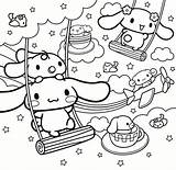 Cute Sanrio Coloring Page sketch template