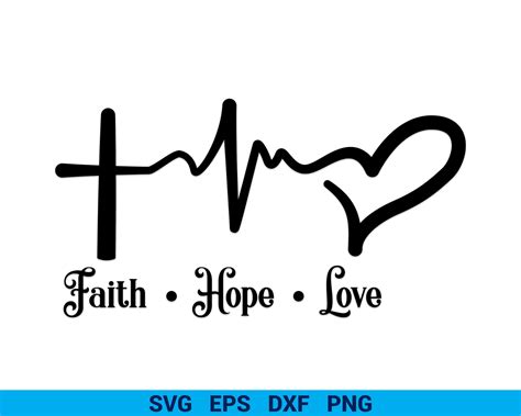 Faith Hope Love Heart SVG Christmas Cut Files Faith Svg - Etsy