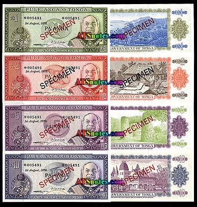 Tonga banknotes - Tonga paper money catalog and Tongan currency history