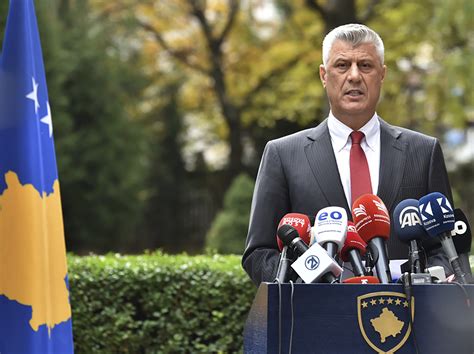 Kosovo's President Hashim Thaci Steps Down To Face War Crimes Charges : NPR