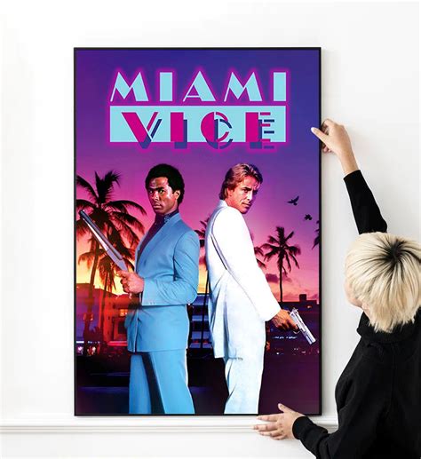 Miami Vice 1984 Movie Poster High Quality Print Photo Wall Art Canvas ...