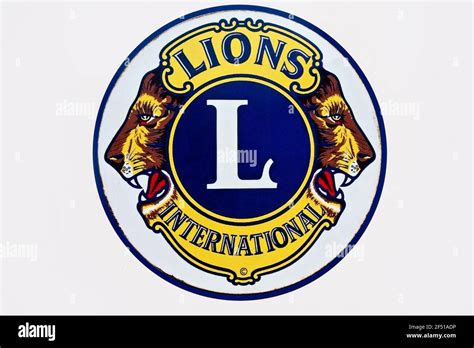 ST. PAUL, MN,USA - MARCH 13, 2021 - Lions Club International sign and ...