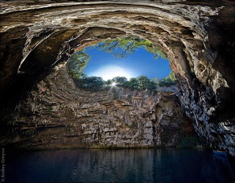 Homer's Ithaca: Τhe world famous lake-cave "Melissani" on Kefalonia: Τhe mysterious "Cave of the ...