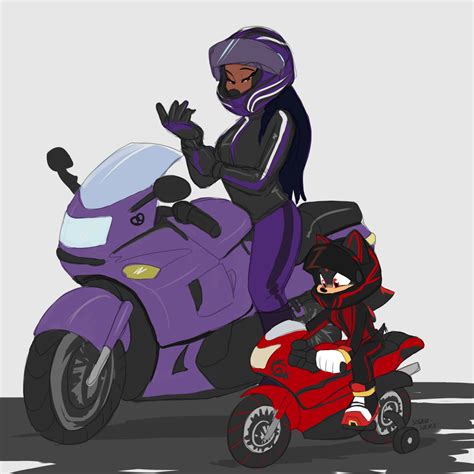 Shadow The Hedgehog With Motorcycle