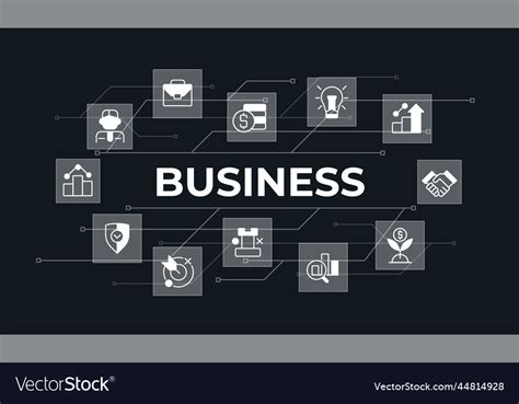 Business strategy word concept design template Vector Image