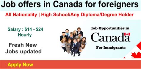 JOBS IN CANADA FOR FOREIGNERS VISA SPONSORSHIP